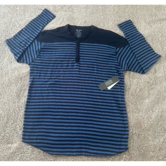 Jordan Craig Shirt Mens Long Sleeve Knit Thermal Striped Size 2XL New - Picture 2 of 12